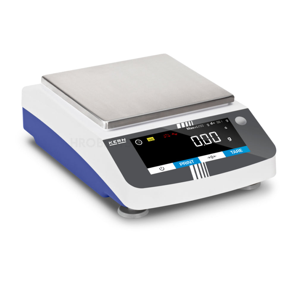 Kern PDS 6000-2 Precision Balance flexible functionality and touch display, Max Weighing Capacity 6200g, Resolution 0.01g, External adjusting