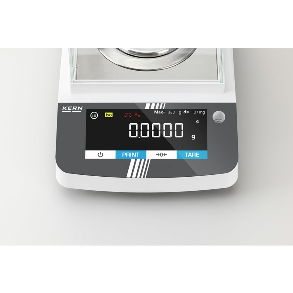 Kern ADS 200-4 Analytical balance with Touch Display, Max Weighing Capacity 220g, Resolution 0.0001g, External Adjustment