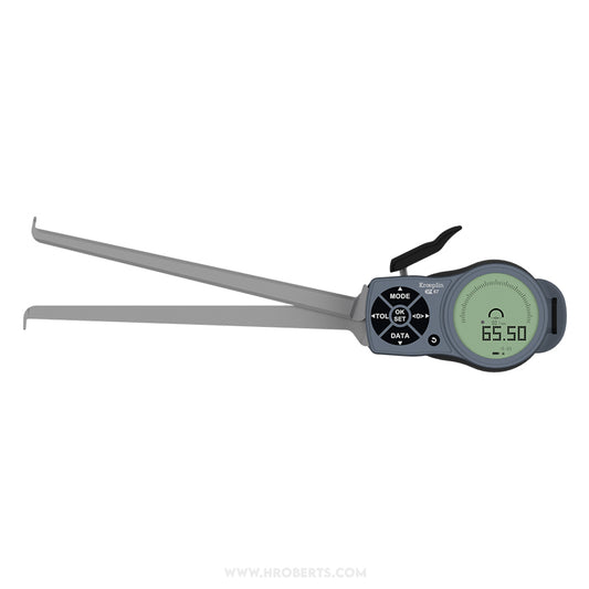 Kroeplin L415 Digital Internal Caliper Gauge, Range 15-65mm, Resolution 0.001, 0.002, 0.005, 0.01, 0.02, 0.05mm, Measuring Depth 188mm, Measuring Contact Ball 1.5mm Diameter, IP67 Protection, Metric / Imperial Switchable