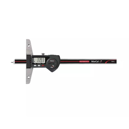 Mahr 4126651 MarCal 30 EWR Digital Vernier Depth Gauge, Range 0-150mm / 0-6", Resolution  0.01mm / 0.0005", Base 100mm with Data Output