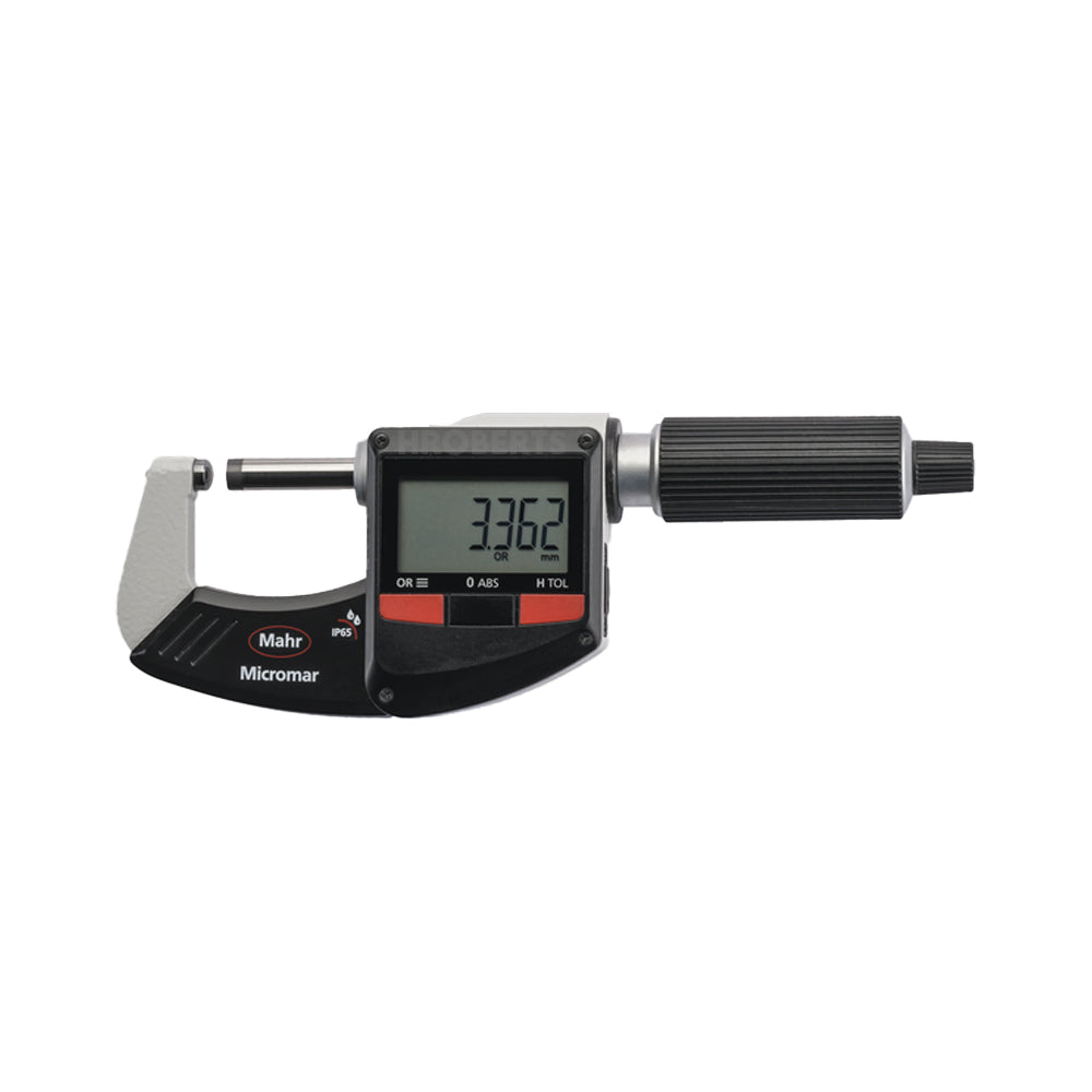 Mahr 4157030 Micromar 40 EWR-R Digital Tube Micrometer, IP65, Range 0-25mm / 0-1", Graduation 0.001mm / 0.00005", With Data Output