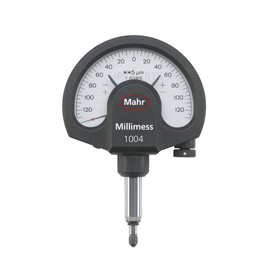 Mahr 4333005 Millimess 1004 T Dial Comparator, IP54, Graduation 0.005mm, Range ± 130 µm, Scale 130-0-130