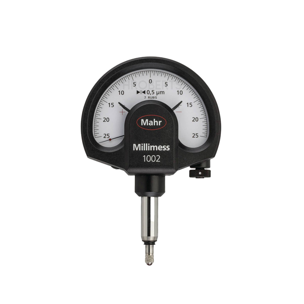 Mahr 4334102 Millimess 1002 Dial Comparator, Graduation 0.0005mm (0.5µm), Range ± 25 µm, Scale 25-0-25
