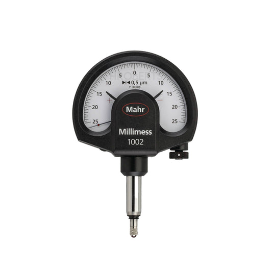 Mahr 4334102 Millimess 1002 Dial Comparator, Graduation 0.0005mm (0.5µm), Range ± 25 µm, Scale 25-0-25