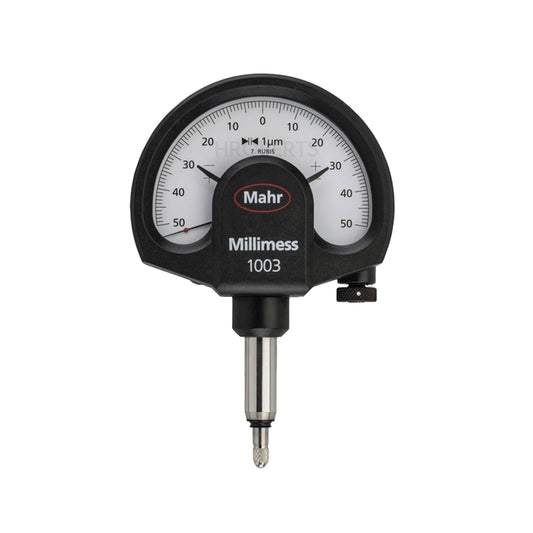 Mahr 4334103 Millimess 1003 Dial Comparator, Graduation 0.001mm, Range ± 50 µm, Scale 50-0-50