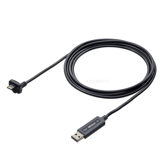 Mitutoyo 06AGQ001A USB Input Tool Direct Cable with Data Pushbutton e.g. for QuantMike Micrometer, Length 2 Meter