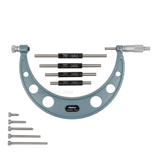 Mitutoyo 104-140A Interchangeable Anvil Micrometer, Range 100-200mm, Graduation 0.01mm