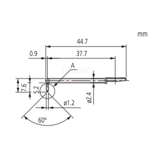 Mitutoyo 12AAC731 Standard Detector, 2µm, 60°