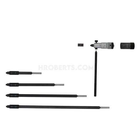 Mitutoyo 141-215 Interchangeable Rod Inside Micrometer, Range 2-12", Graduation 0.001"