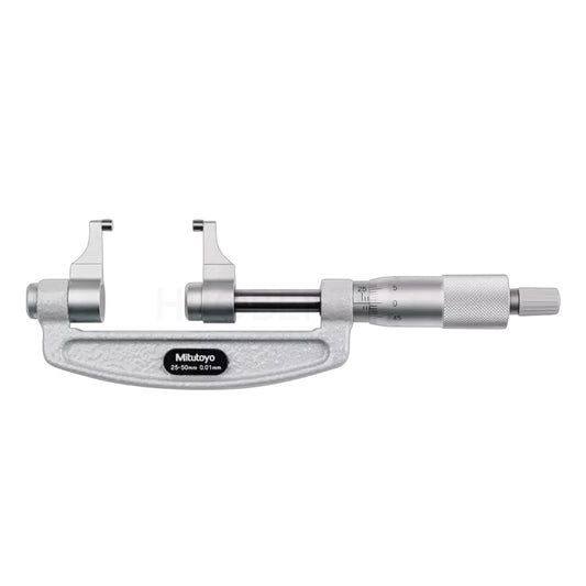 Mitutoyo 143-102 Caliper Jaw Type Micrometer, Range 25-50mm, Graduation 0.01mm