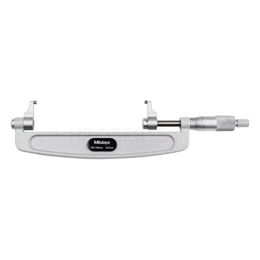 Mitutoyo 143-106 Caliper Jaw Type Micrometer, Range 125-150mm, Graduation 0.01mm