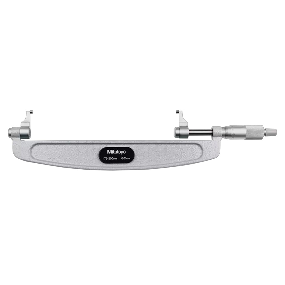 Mitutoyo 143-108 Caliper Jaw Type Micrometer, Range 175-200mm, Graduation 0.01mm
