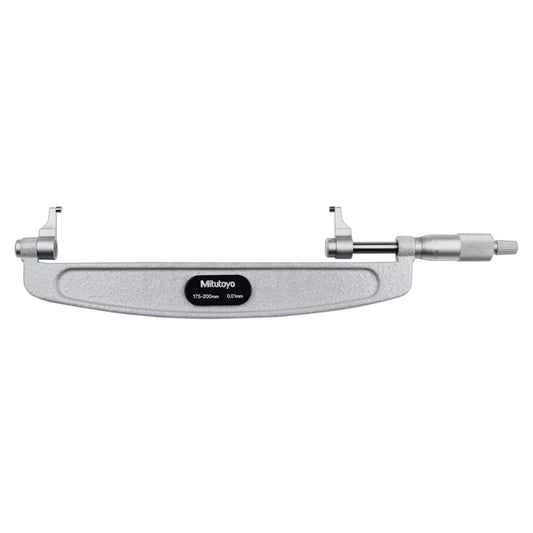 Mitutoyo 143-108 Caliper Jaw Type Micrometer, Range 175-200mm, Graduation 0.01mm