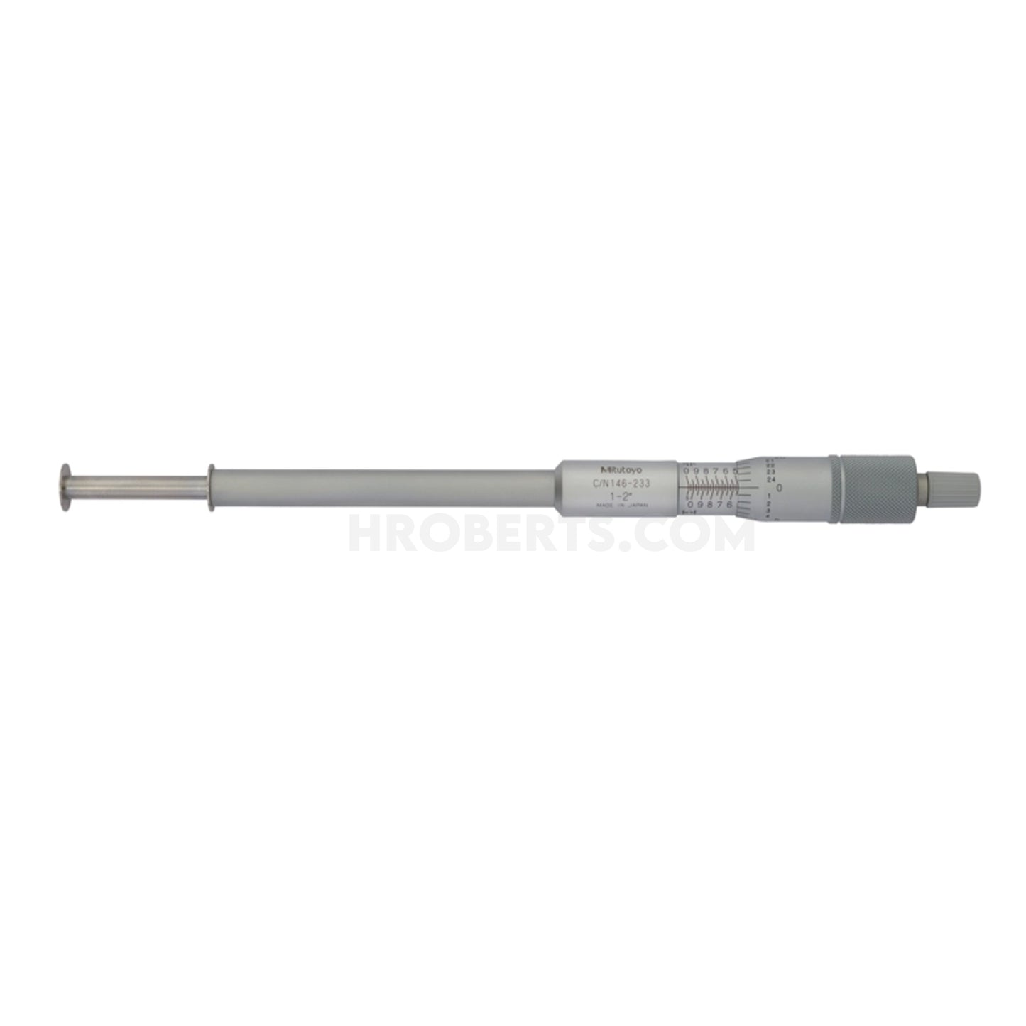 Mitutoyo 146-233 Non-Rotating Spindle Groove Micrometer, Range Outside 1-2", Range Inside 1.05-2.05", Graduation 0.001", Flange Dia 0.5"