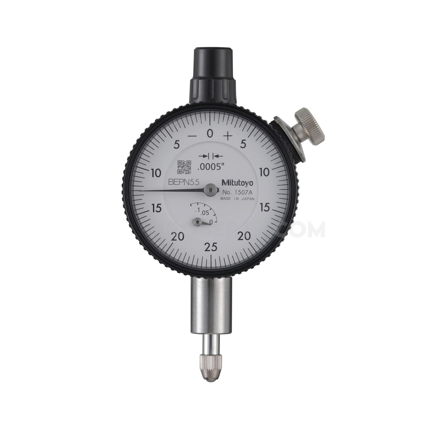 Mitutoyo 1507A Dial Indicator, Graduation 0.0005", Range 0.125", Scale 0-25-0, Bezel Diameter 1.57"