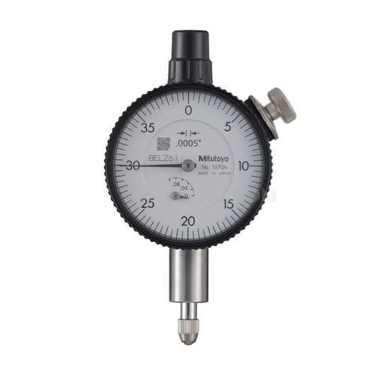 Mitutoyo 1670A Dial Indicator, Graduation 0.0005", Range 0.1", Scale 0-40, Bezel Diameter 1.57"