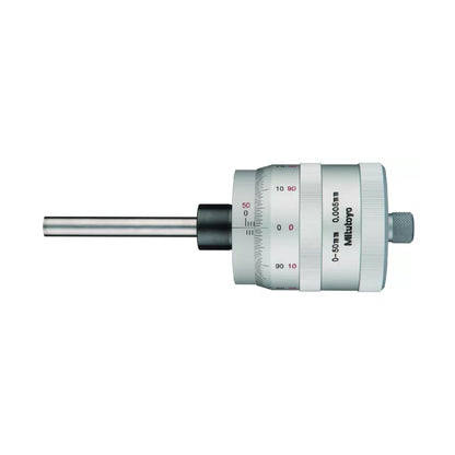 Mitutoyo 197-101 Large Diameter Thimble Micrometer Head, Range 0-50mm, Graduation 0.005mm