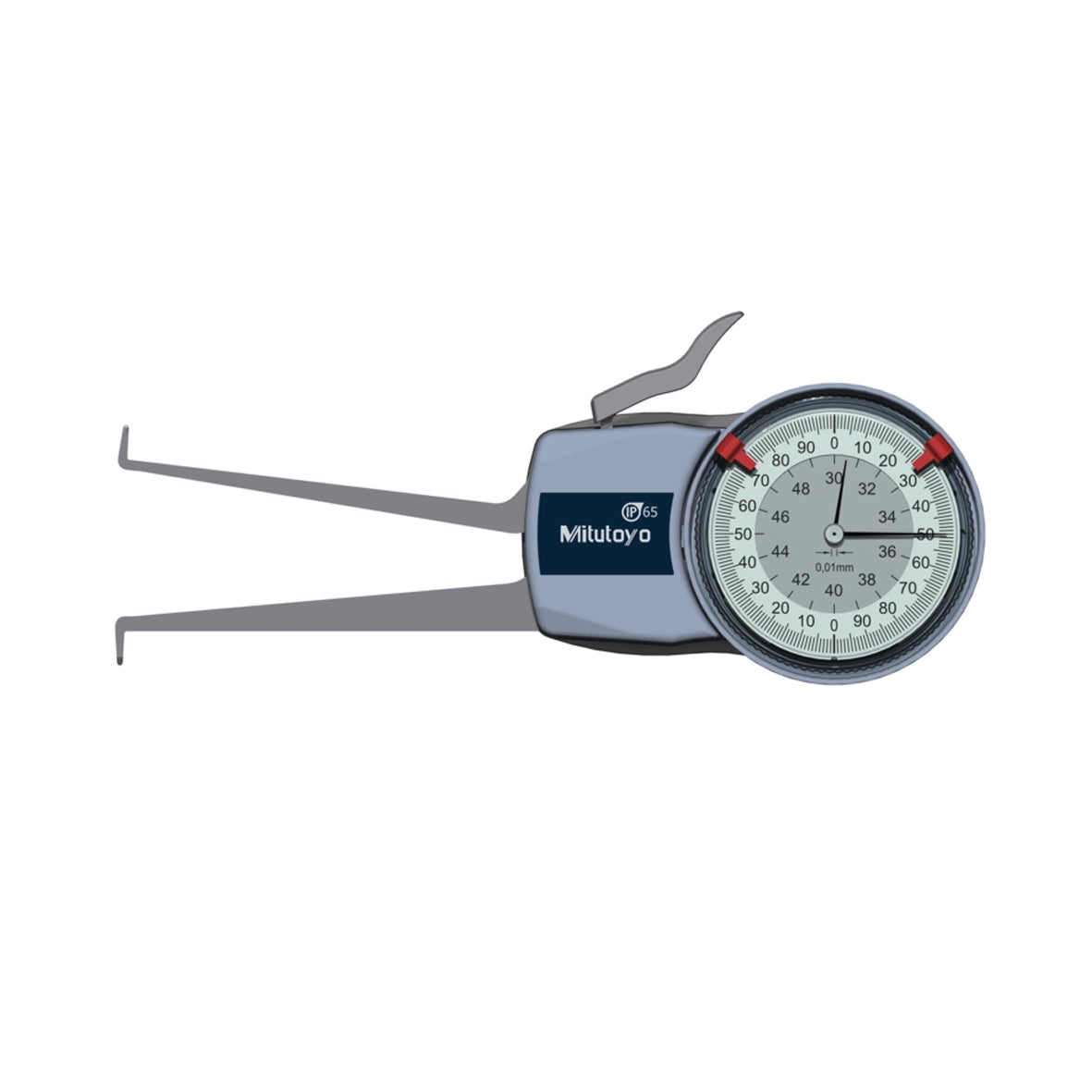 Mitutoyo 209-304 Inside Dial Caliper Gauge, Range 30-50mm, Graduation 0.01mm