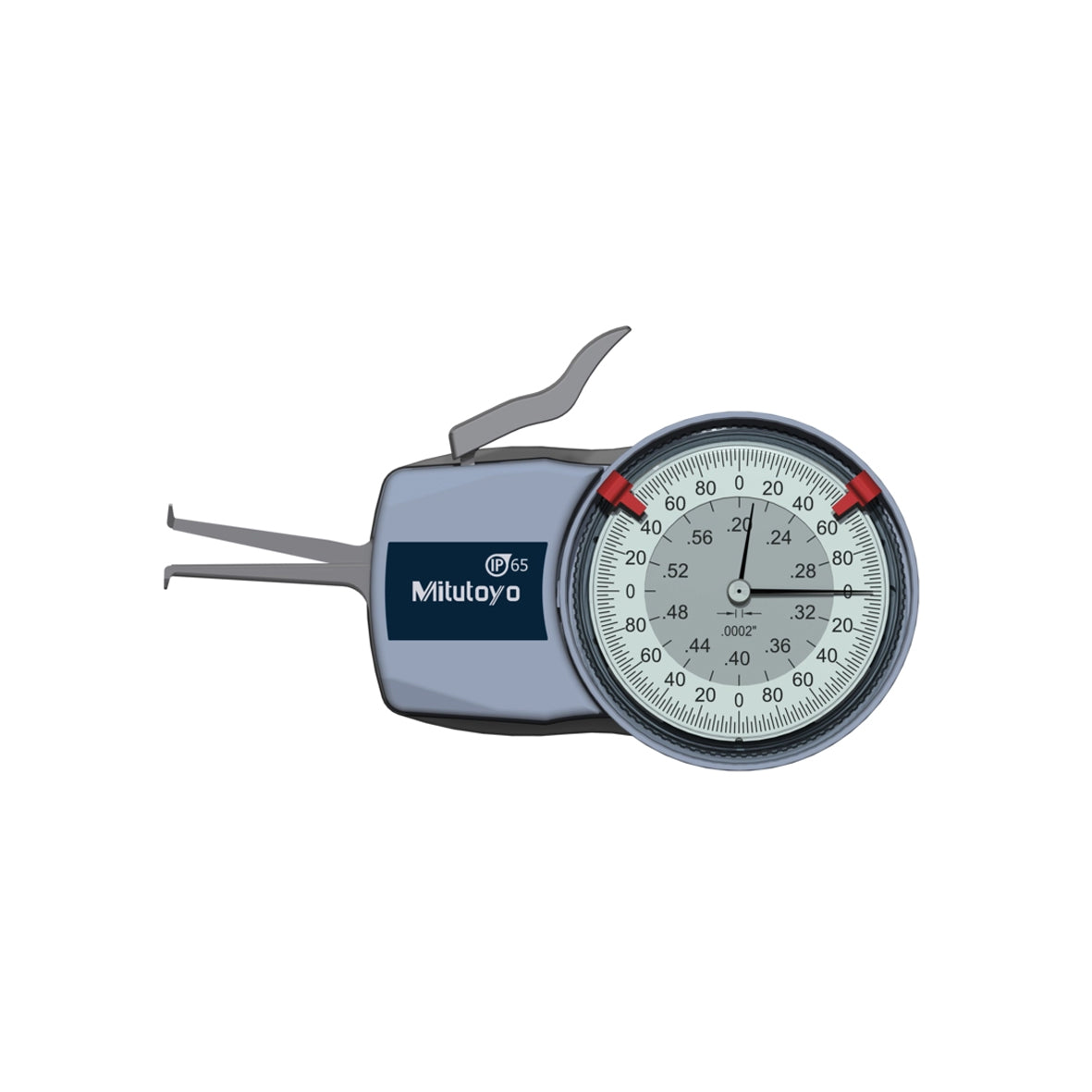 Mitutoyo 209-351 Inside Dial Caliper Gauge, Range 0.2-0.6", Graduation 0.0002"