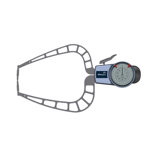 Mitutoyo 209-911 Outside Dial Caliper Gauge, Range 0-50mm, Graduation 0.05mm