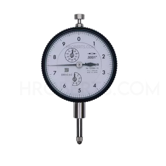 Mitutoyo 2358A-10 Dial Indicator, Graduation 0.0001", Range 0.5", Scale 0-10, Bezel Diameter 2.24"