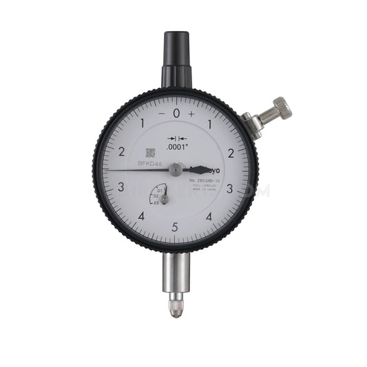 Mitutoyo 2803A-10 Dial Indicator, Graduation 0.0001", Range 0.025", Scale 0-5-0, Bezel Diameter 2.24"