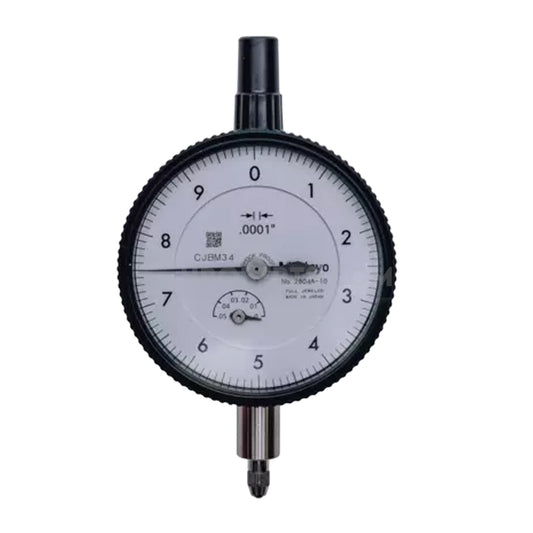 Mitutoyo 2804A-10 Dial Indicator, Graduation 0.0001", Range 0.5", Scale 0-10, Bezel Diameter 2.24"