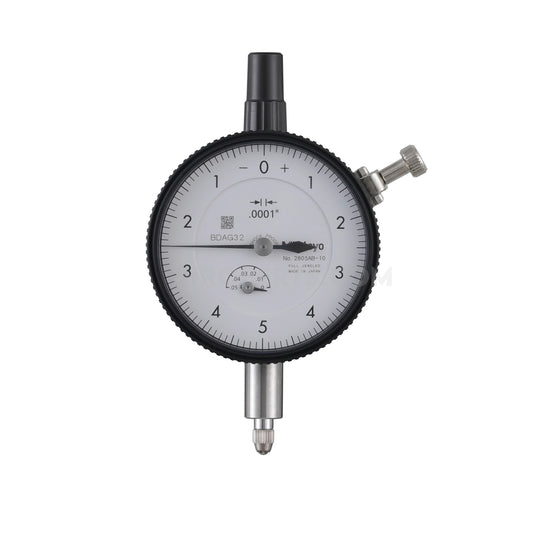 Mitutoyo 2805A-10 Dial Indicator, Graduation 0.0001", Range 0.5", Scale 0-5-0, Bezel Diameter 2.24"