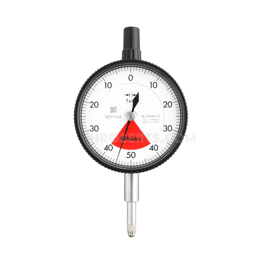 Mitutoyo 2900A-72 Dial Indicator, One Revolution, Graduation 0.001mm, Range 0.08mm, Scale 40-0-40, Bezel Diameter 57mm