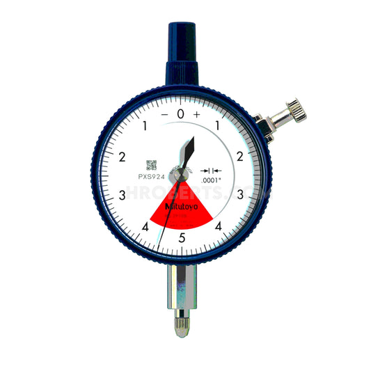 Mitutoyo 2910A-10 Dial Indicator, One Revolution, Graduation 0.0001", Range 0.008", Scale 4-0-4, Bezel Diameter 2.24"