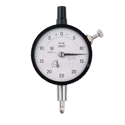 Mitutoyo 2922A Dial Indicator, Graduation 0.0005", Range 0.125", Scale 0-25-0, Bezel Diameter 2.24"