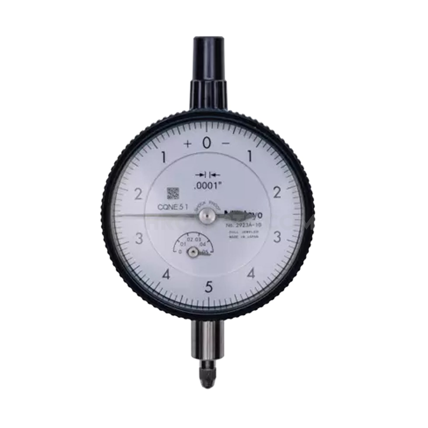 Mitutoyo 2923A-10 Dial Indicator, Graduation 0.0001", Range 0.5", Scale 0-5-0, Bezel Diameter 2.24"