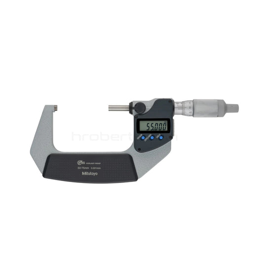 Mitutoyo 293-236-30 Digimatic Digital Micrometer, Range 50-75mm, Resolution 0.001mm, IP65, with SPC Data Output
