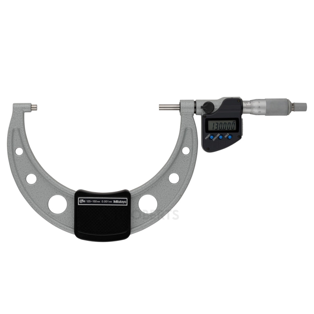 Mitutoyo 293-251-30 Digimatic Digital Micrometer (Metric Only), Range 125-150mm, Resolution 0.001mm, IP65, with SPC Data Output