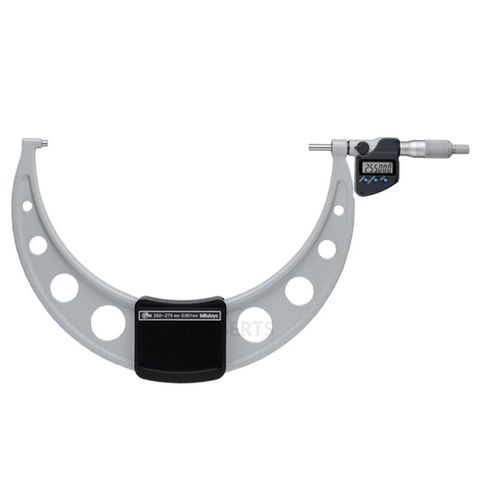 Mitutoyo 293-256-30 Digimatic Digital Micrometer (Metric Only), Range 250-275mm, Resolution 0.001mm, IP65, with SPC Data Output
