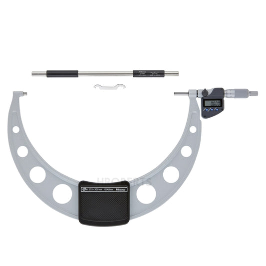 Mitutoyo 293-257-30 Digimatic Digital Micrometer (Metric Only), Range 275-300mm, Resolution 0.001mm, IP65, with SPC Data Output