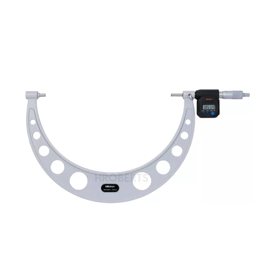 Mitutoyo 293-582 Digimatic Digital Micrometer (Metric Only), Range 300-325mm, Resolution 0.001mm, IP65 with SPC Data Output