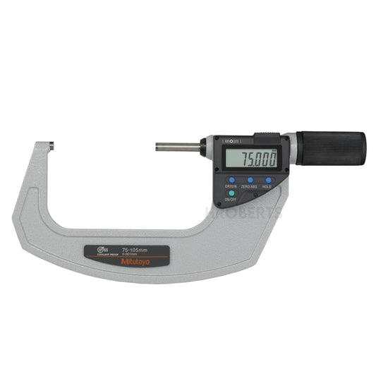 Mitutoyo 293-669-20 Digimatic Absolute Digital Micrometer (Metric Only), Range 75-105mm, Resolution 0.001mm, IP65, with SPC Data Output