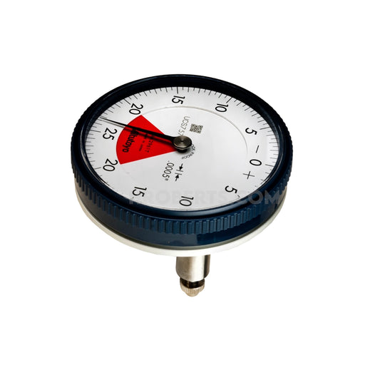 Mitutoyo 2961A Back Plunger Dial Indicator, Graduation 0.0005", Range 0.04", Scale 20-0-20, Bezel Diameter 2.24"