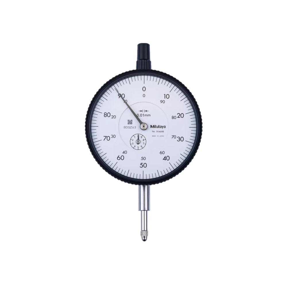 Mitutoyo 3046A Dial Indicator, Graduation 0.01mm, Range 10mm, Scale 0-100, Bezel Diameter 78mm