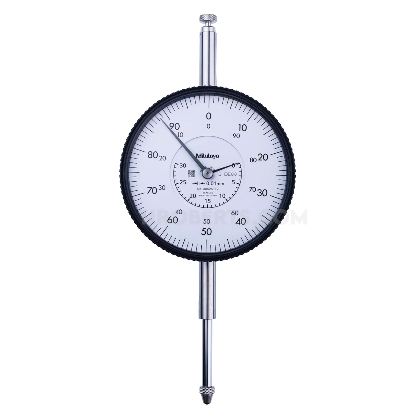 Mitutoyo 3052A-19 Dial Indicator, Graduation 0.01mm, Range 30mm, Scale 0-100, Bezel Diameter 78mm
