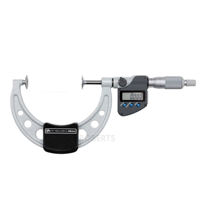 Mitutoyo 323-253-30 Digimatic Digital Disc Micrometer (Metric Only), Range 75-100mm, Resolution 0.001mm, IP65, with SPC Data Output