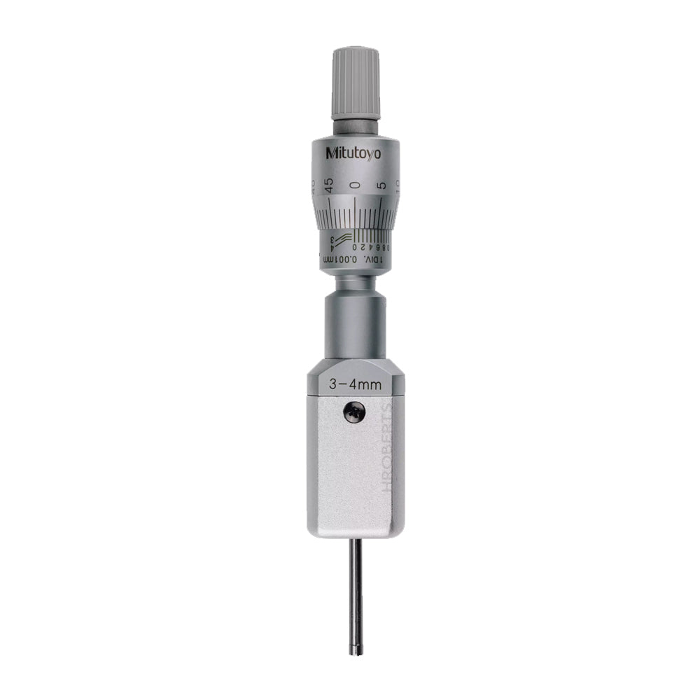 Mitutoyo 368-003 Holtest Bore Micrometer, 2-Point Contact, Range 3-4mm, Graduation 0.001mm