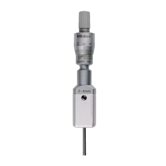 Mitutoyo 368-003 Holtest Bore Micrometer, 2-Point Contact, Range 3-4mm, Graduation 0.001mm