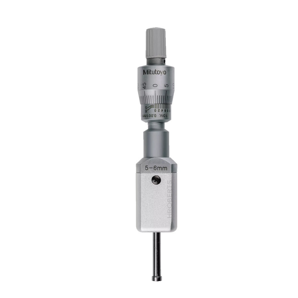 Mitutoyo 368-005 Holtest Bore Micrometer, 2-Point Contact, Range 5-6mm, Graduation 0.001mm