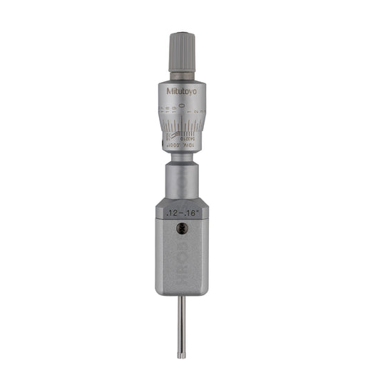 Mitutoyo 368-023 Holtest Bore Micrometer, 2-Point Contact, Range 0.12-0.16", Graduation 0.0001"