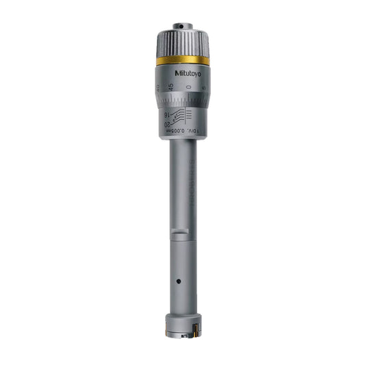 Mitutoyo 368-165 Holtest Bore Micrometer, 3-Point Contact, Range 16-20mm, Graduation 0.005mm