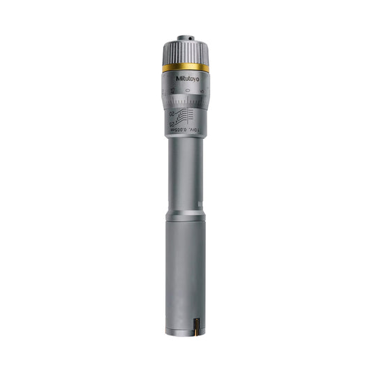 Mitutoyo 368-166 Holtest Bore Micrometer, 3-Point Contact, Range 20-25mm, Graduation 0.005mm