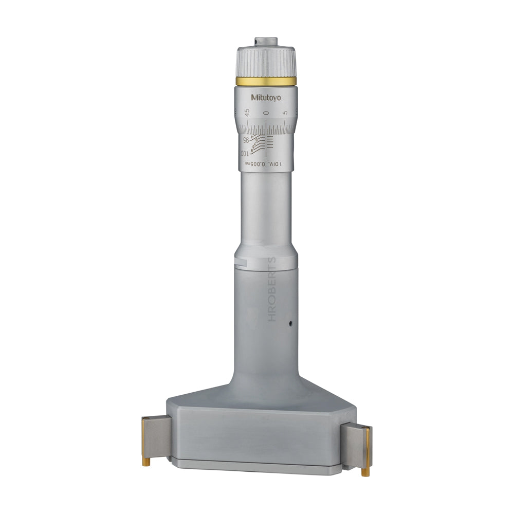 Mitutoyo 368-173 Holtest Bore Micrometer, 3-Point Contact, Range 87-100mm, Graduation 0.005mm