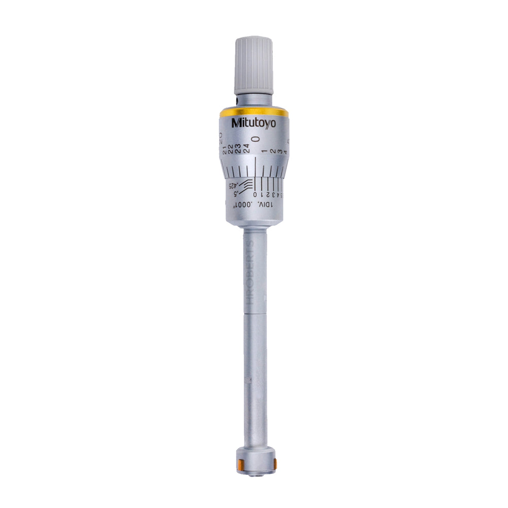 Mitutoyo 368-263 Holtest Bore Micrometer, 3-Point Contact, Range 0.425-0.5", Graduation 0.0001"